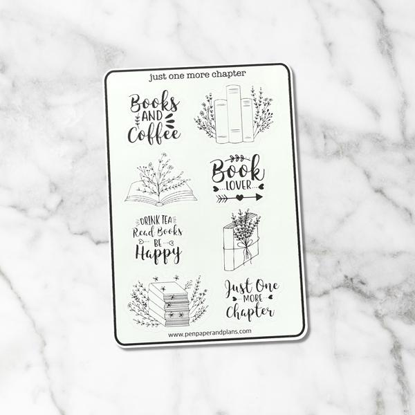 Just One More Chapter Sticker Sheet