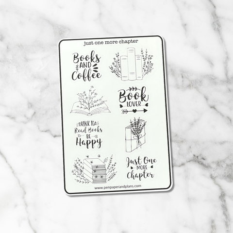 Just One More Chapter Sticker Sheet