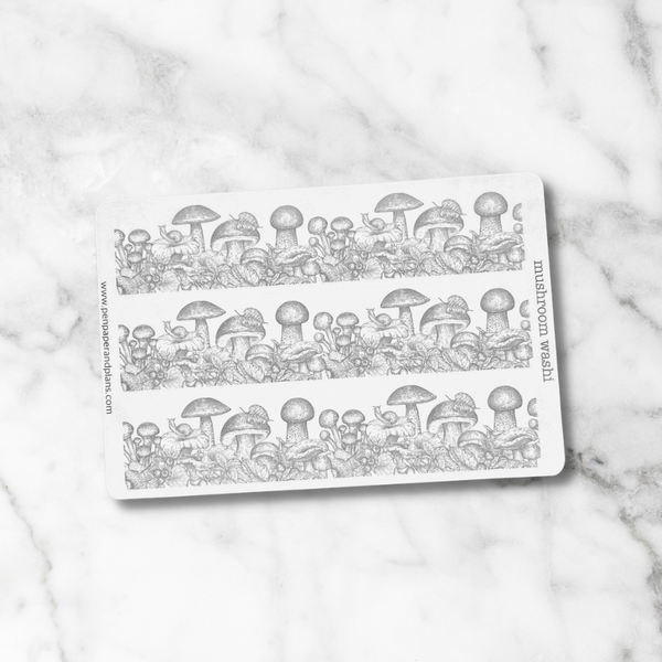 Monotone Mushroom Sticker Sheets