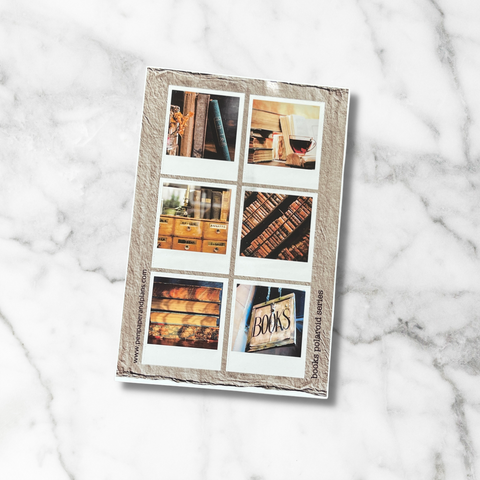 The Polaroid Series - Books Sticker Sheet
