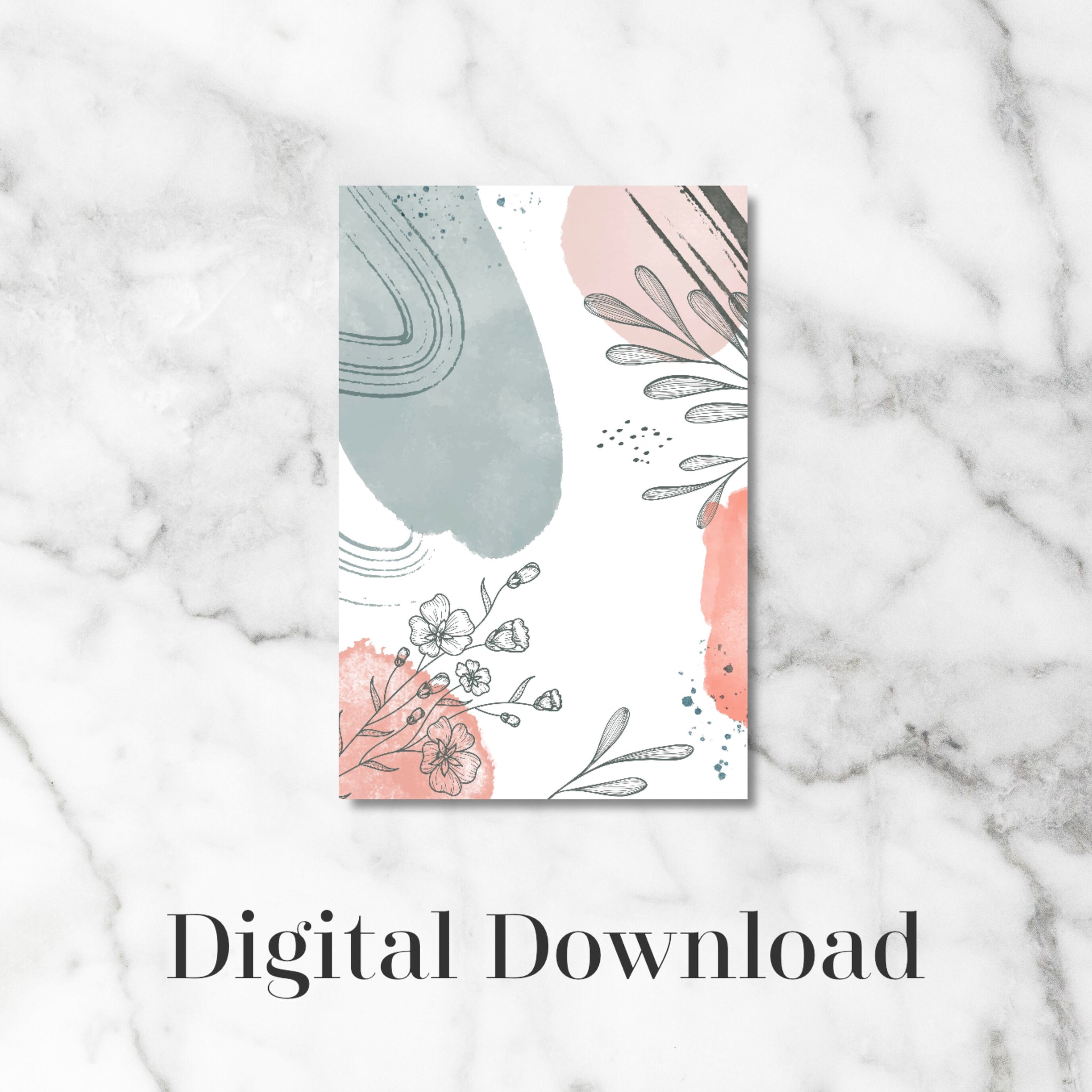 Abstracts & Florals Printable A5