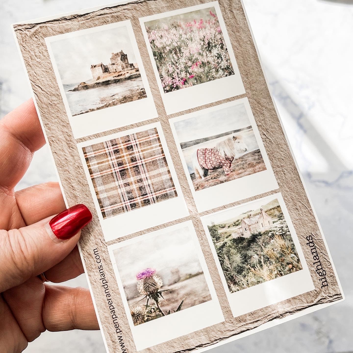 The Polaroid Series - Highlands Stickers