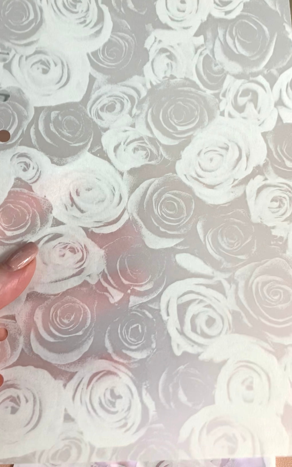 White Roses Vellum Dashboard