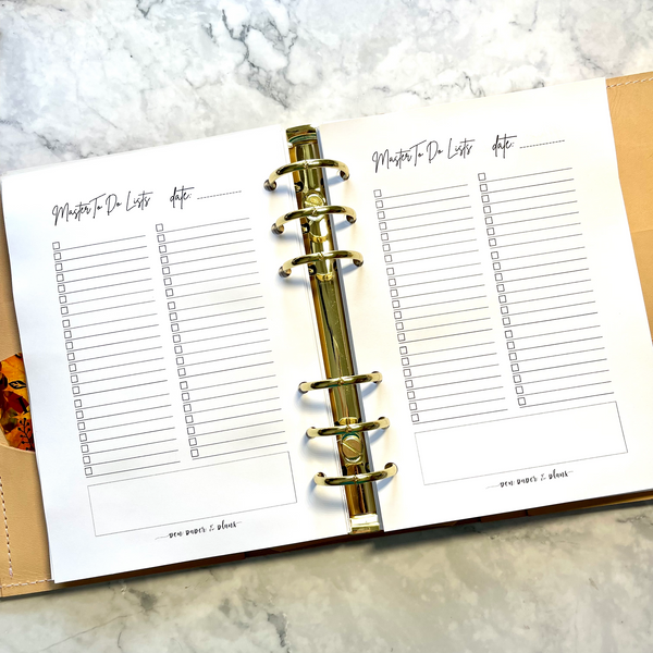 Master To Do List Printable A5