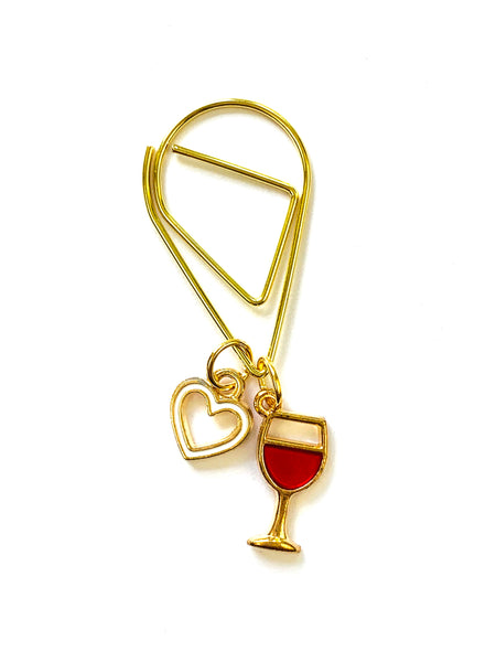 I Heart Wine Planner Clip