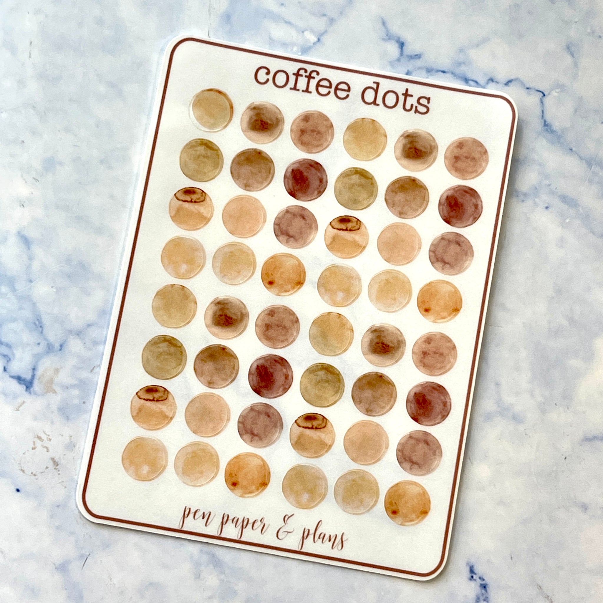 Coffee Dots Sticker Sheet