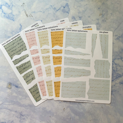 Torn Paper Ephemera  The Colorful Edition