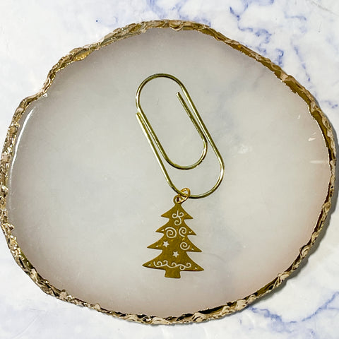 Gold Christmas Tree  Planner Clip