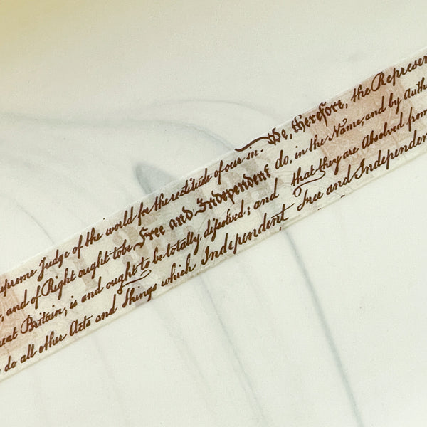 Vintage Script Washi