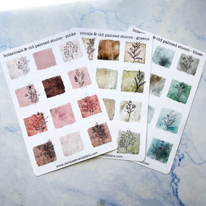 botanicals & Old Painted Stucco Stickers