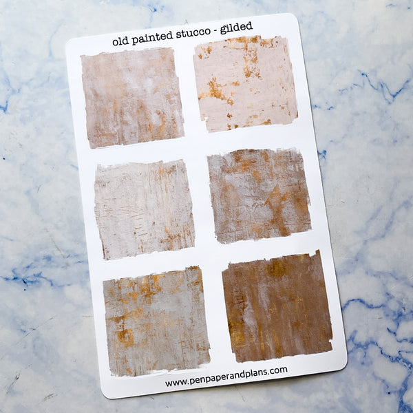 botanicals & Old Painted Stucco Stickers