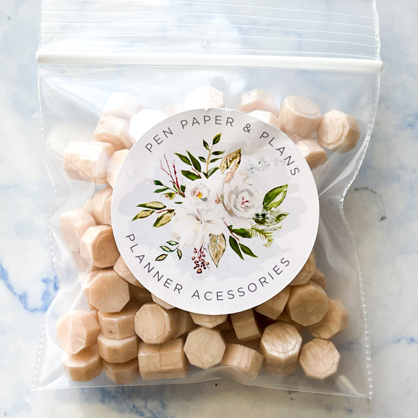 Pale Nude Peach Sealing Wax Beads