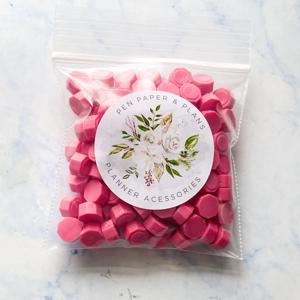 Azalea Pink Sealing Wax Beads