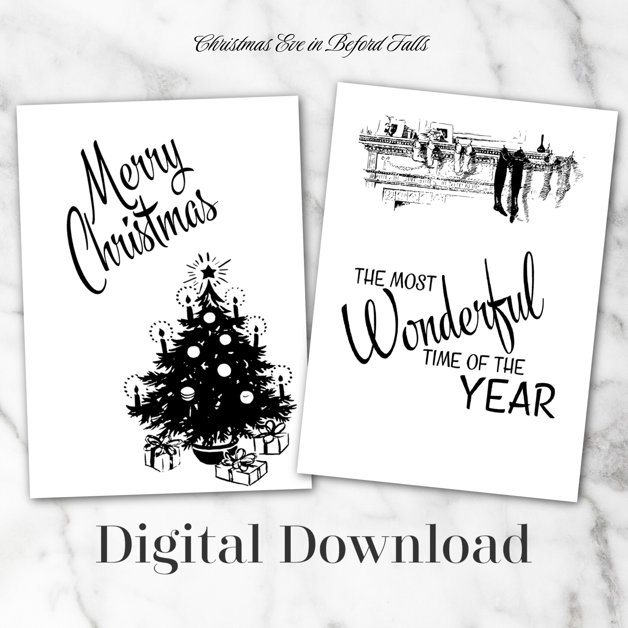 Christmas Eve at Beford Falls Printables