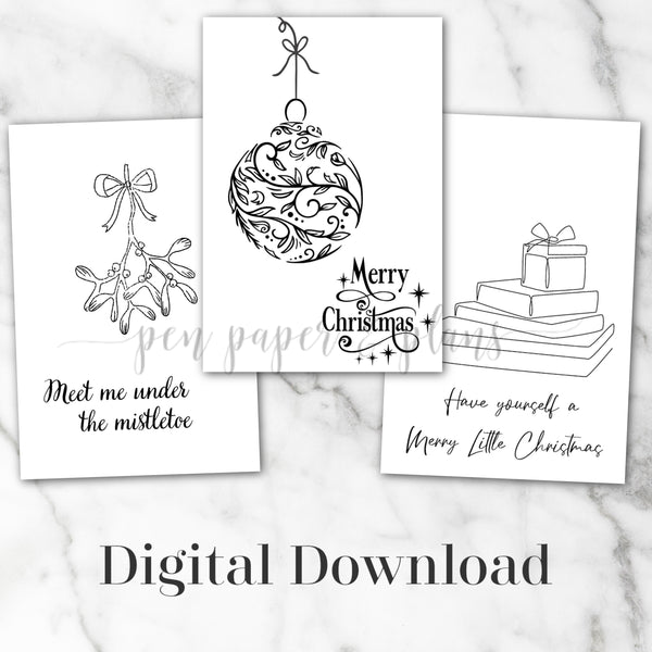 Christmas in Black Printables