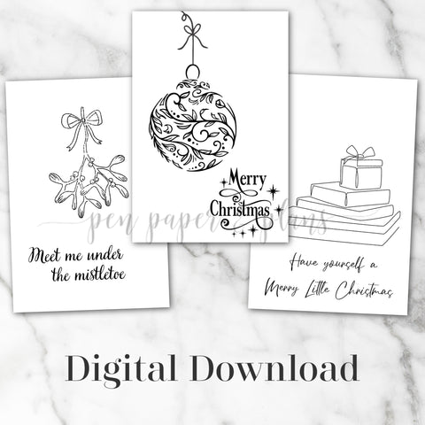 Christmas in Black Printables