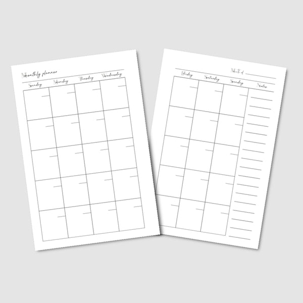 Sleek & Chic Monthly Inserts