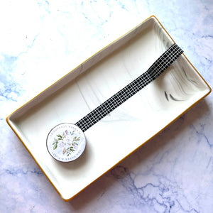 Black Wavy Grid Washi