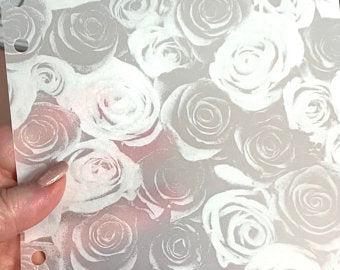 White Roses Vellum Dashboard
