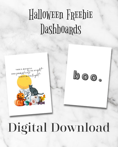 Printable Halloween Dashboards